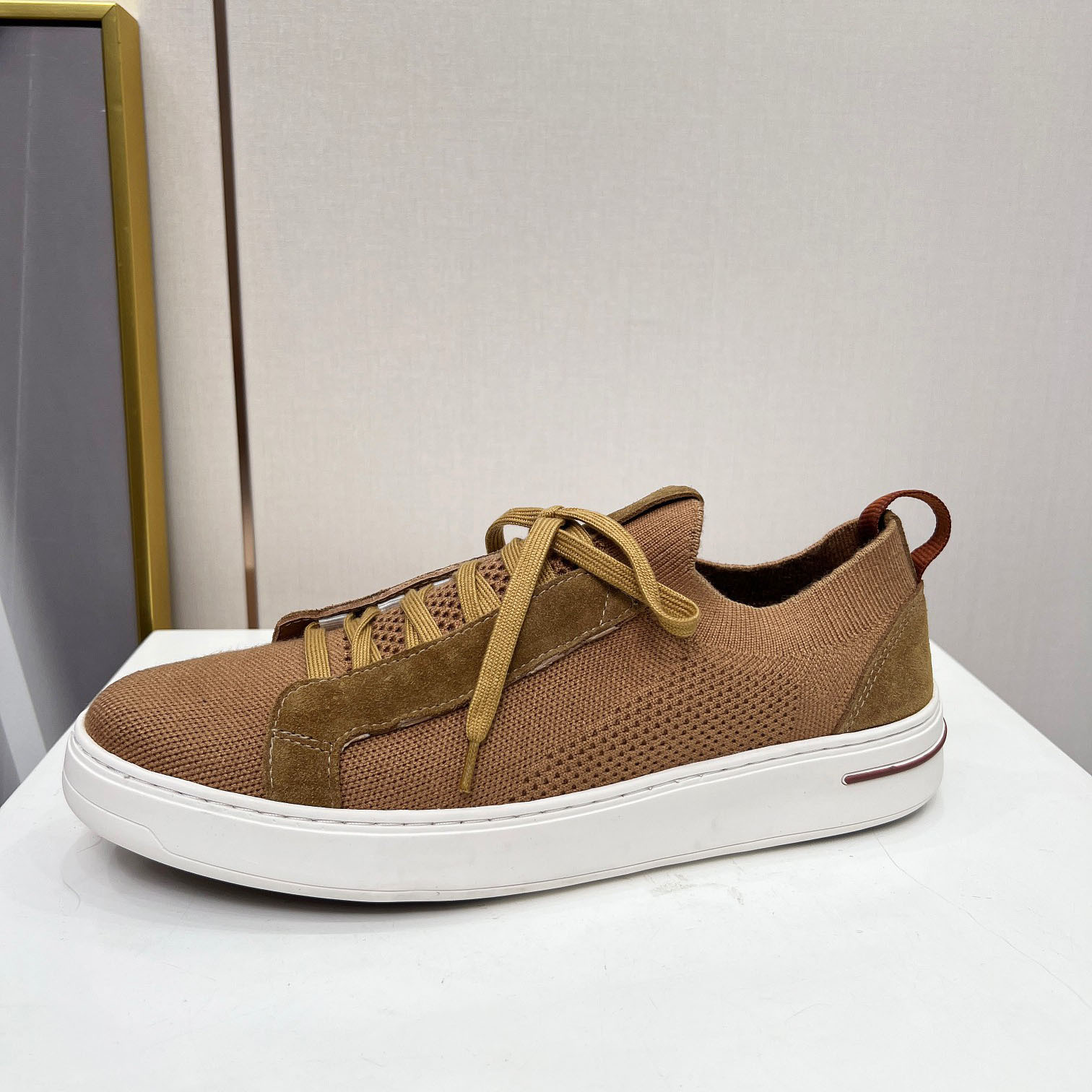 Men's Genuine Leather Casual Trainers Versatile Flat Lace Up Shoes_voghion.com