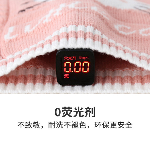Embroidered cute cat girl baby vest simple A-class knitted girl child vest spring and autumn warm newborn baby vest
