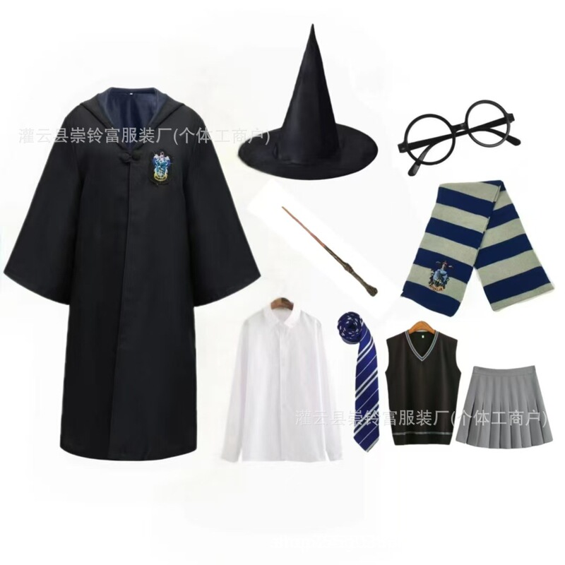 哈利波特同款cos服树脂法杖连帽长袍披风服装儿童万圣节表演服|undefined