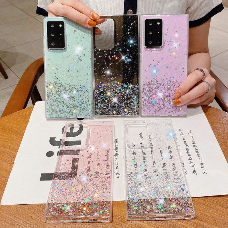 Geeignet für Samsung A23 Schutzhülle A03 Vollpaket weibliche Silberfolie Glitzer Note20s22 Ultra Handyhülle_voghion.com