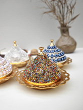 土耳其咖啡糖缸轻奢金色质精美糖盒欧式宫廷特色手工装饰件