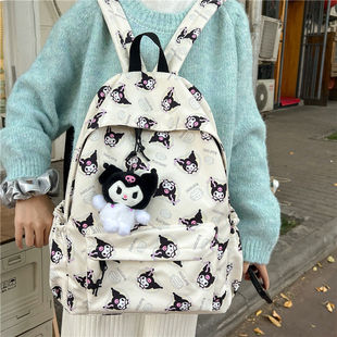 Kuromi Schoolbag Large Capacity Junior High School and High School Students Cute Backpack Children Primary School Students Versatile Cartoon Backpack