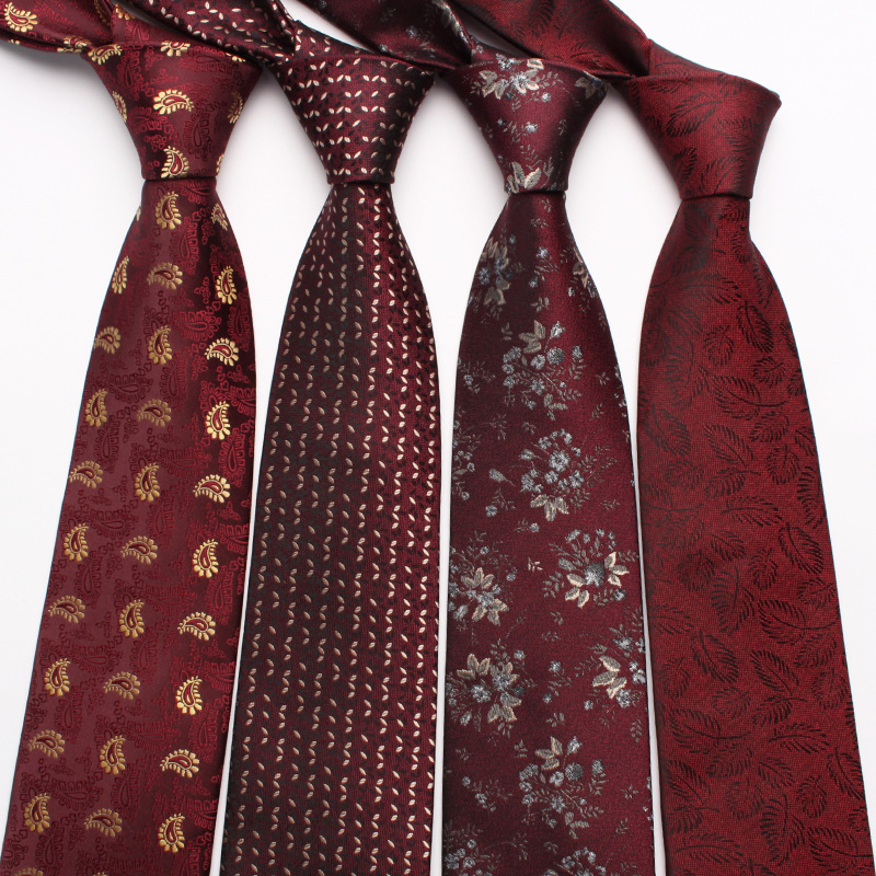 men's burgundy retro tie