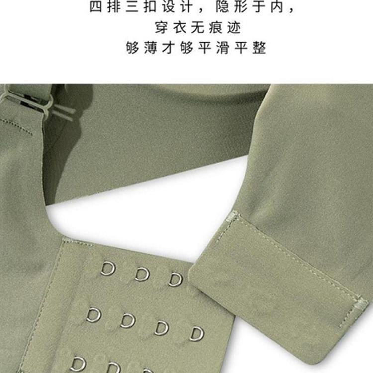 Correa de hombro pequeña, ropa interior de jalea de cuello en V, mujer sin marcas, sin anillo de acero, sujetador de colapsado, sujetador de copa fija.