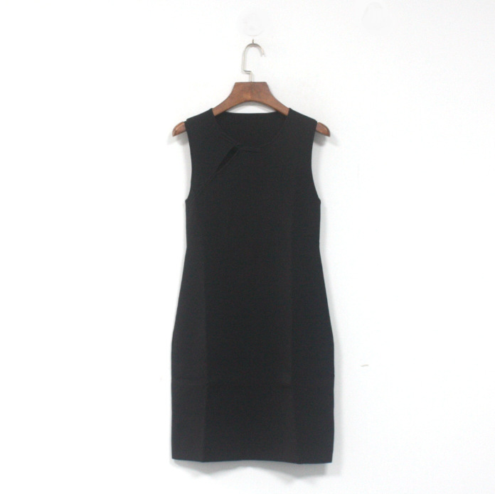 [Special Offer] Zz Simple and Elegant Sleeveless New Chinoiserie Knitted Dress
