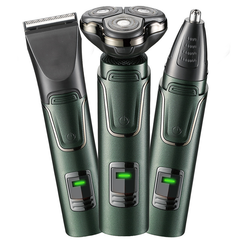 Cross-border new floating electric shaver three-in-one multifunctional shaver rechargeable razor hair clipper burst