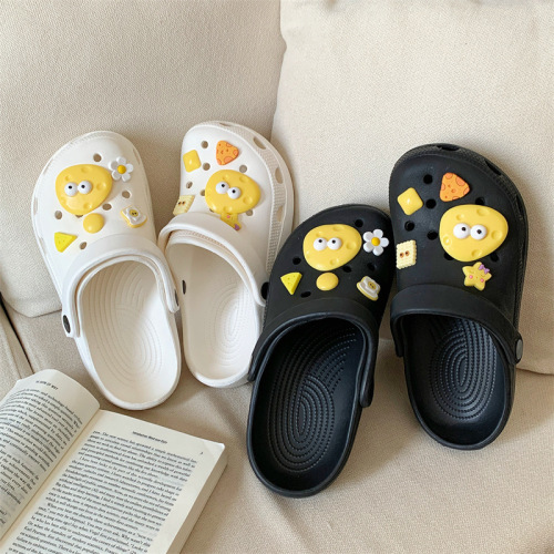 Thick-soled Croc Shoes Women's Ins Cute Potato Baotou Students' Soft-soled Outerwear Beach Shoes Women's Summer Sandal Slippers