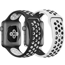 适用苹果耐克双色手表带apple iwatch4567代Ultra nike硅胶表带