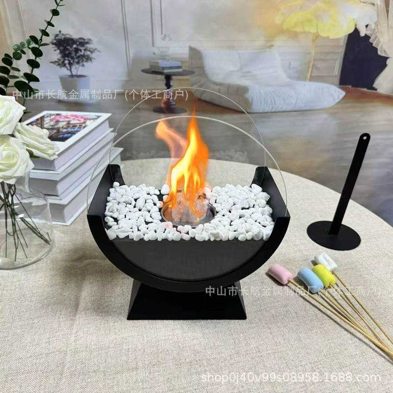 Настольный алкогольный камин оптом, портативный уличный обогреватель-гриль, индивидуальный портативный камин