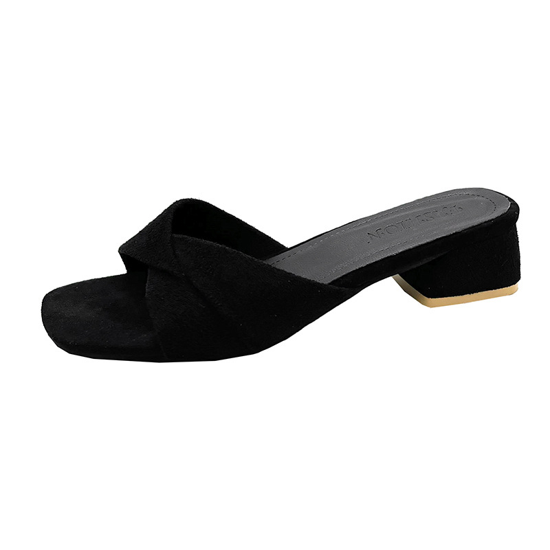 Suede fashionable summer women's slippers