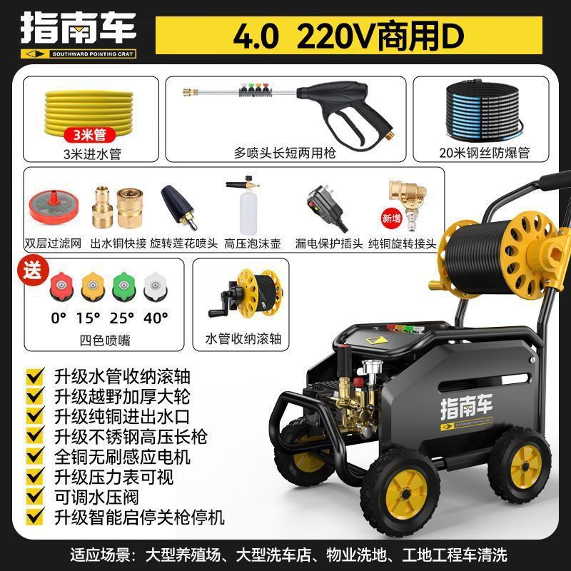 Portable car washer | Zhǐnánchē water gun - 40-commercial-d-roller-with-20-meter-steel-wire-pipe