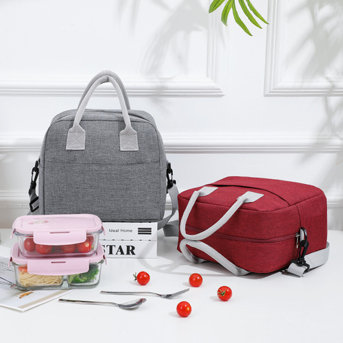 New Lunch Bag Large Cationic Insulated Bag Aluminum Foil Thickened Insulated Lunch Box Bag Student Portable Meal Bag