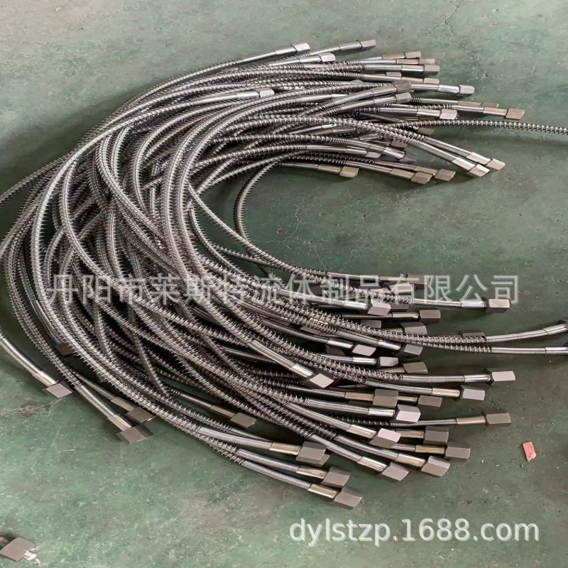 氧气氩气氮气不锈钢高压金属软管 四氟加弹簧