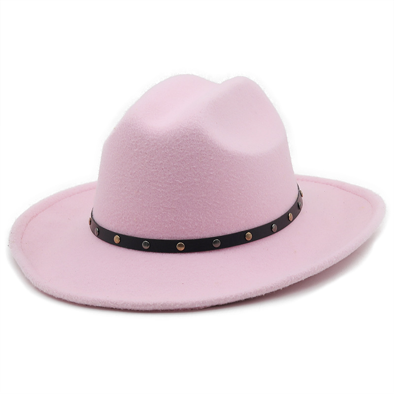 Belt accessories cowboy hats fall and winter woolen jazz hats outdoor knight hatspicture20