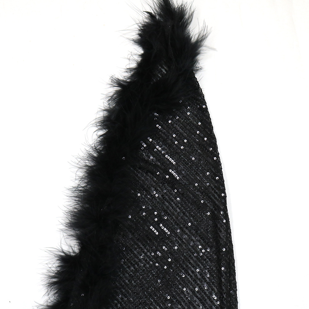 Diagonal Collar Irregular Asymmetric Sequined Sheath Dress for Women