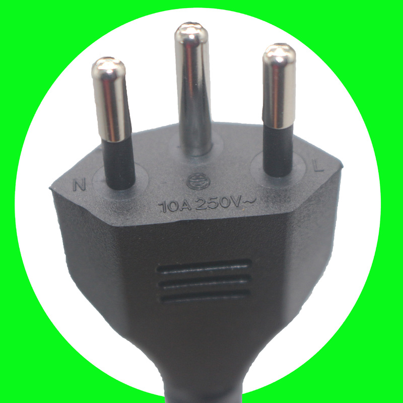 Factory direct Swiss power cord Swiss three plug safety regulations SEV positive plug H05VV-F3 * 1.5MM2 Federal