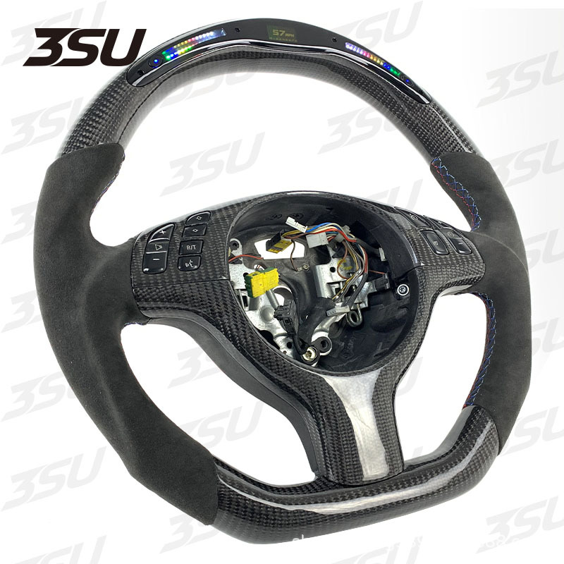 Suitable for Bmw E46 E36 M3 E53 330Ci 325I Led Leather Carbon Fiber Steering Wheel