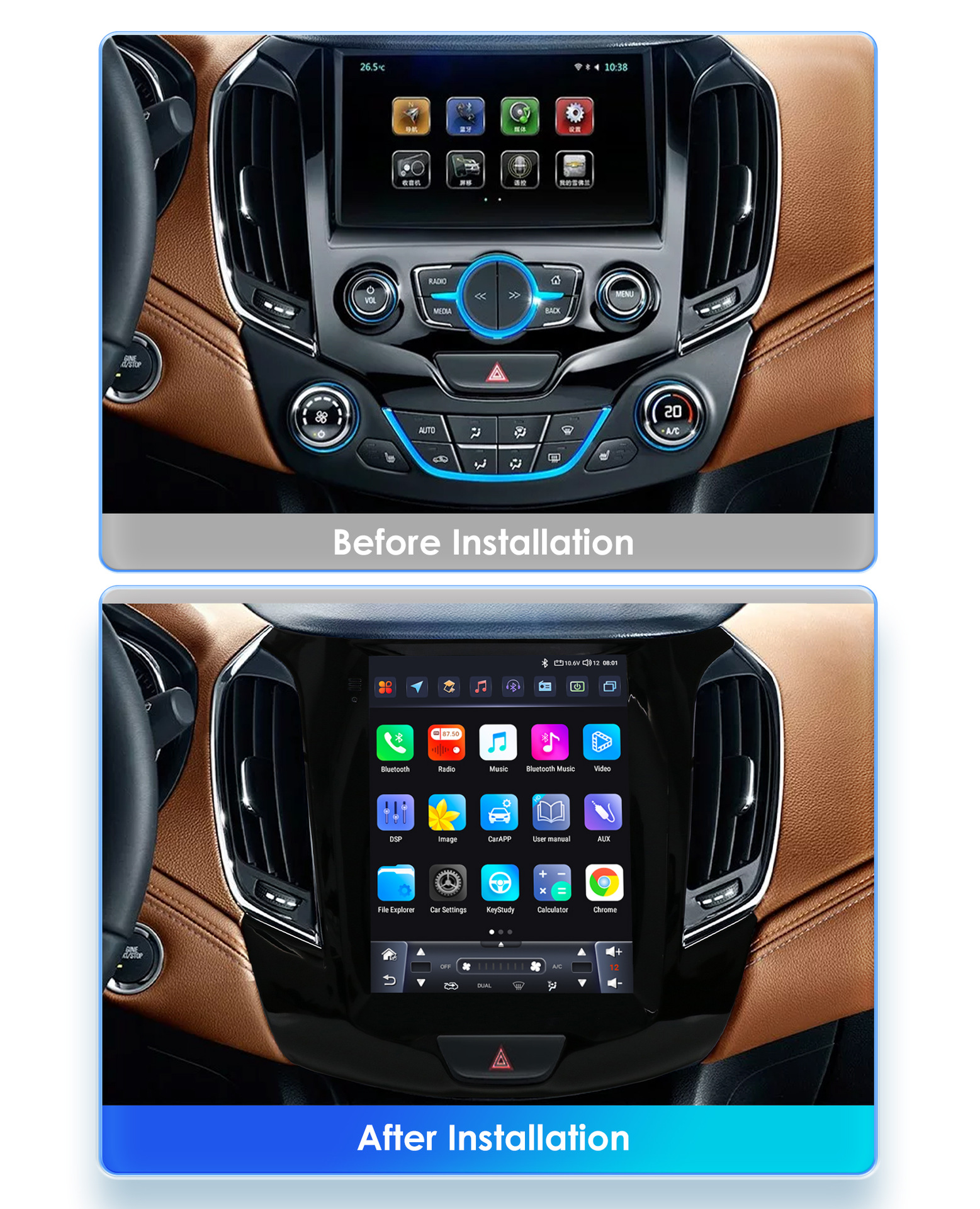 Suitable for Chevrolet Cruze Car Navigator 15-18 Models Cruze Android Smart Large Screen All-In-One Gps
