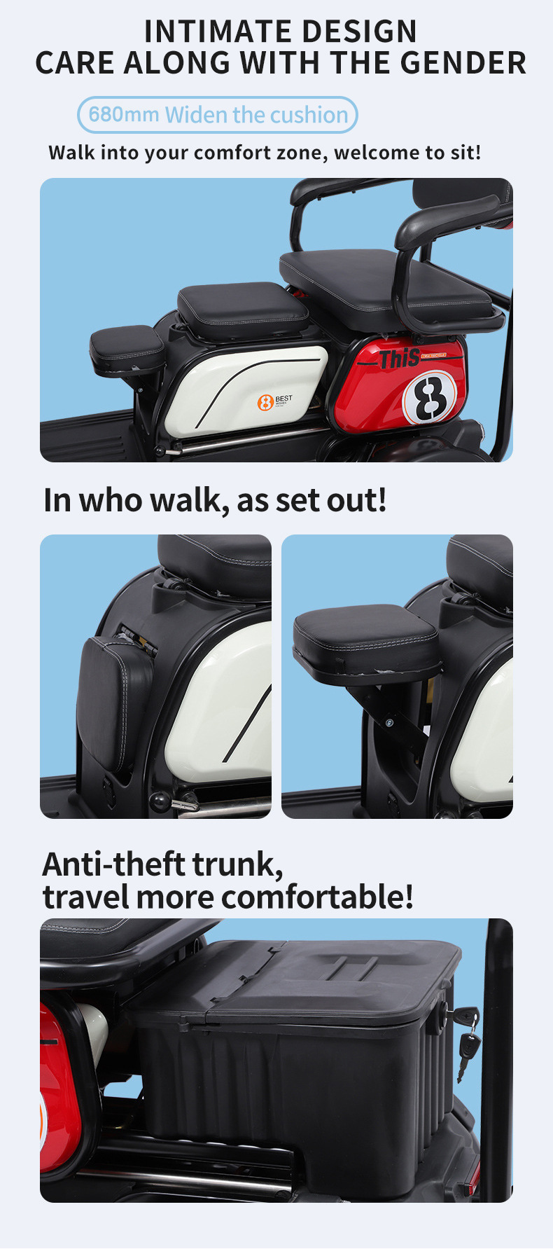 Electric Mobility Scooter for Elderly