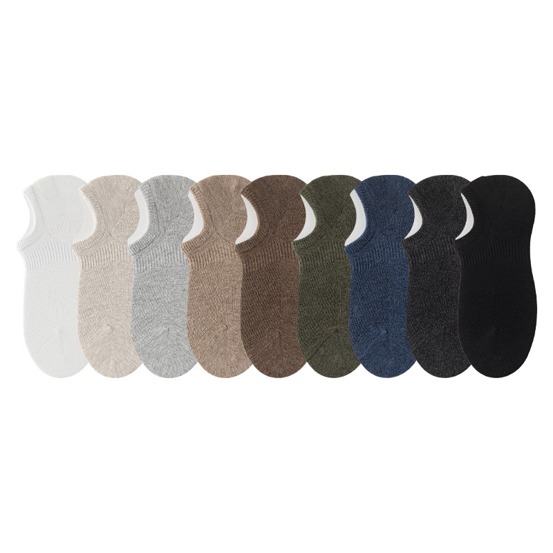 Calcetines de barco para hombre, calcetines invisibles de boca baja de verano para hombre, calcetines finos de algodón de verano, desodorantes, transpirables y absorbentes de sudor para hombre