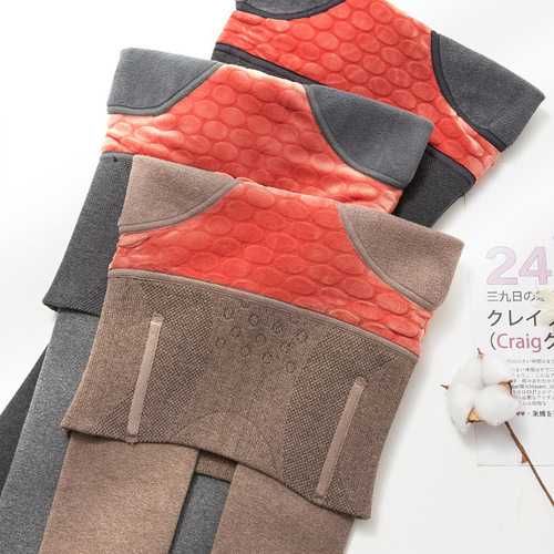 Autumn and winter thickened velvet high-waist belly-controlling cotton leggings for women with tall and short stature, inside and outside, extended version pantyhose