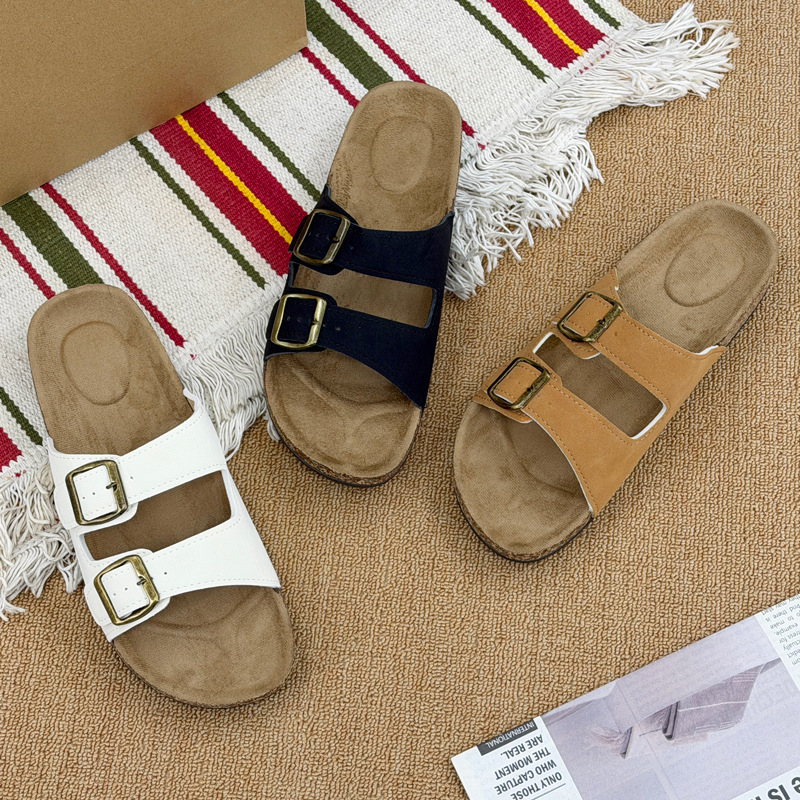 Birkenstock Slippers for Men and Women, Summer Casual Non-Slip Wear-Resistant Beach Shoes, Cork-Soled Sandals, Birkenstock Slippers for Women