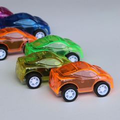 Cute Boy Toy Car Flexible Small Creative Mini Plastic Car for Kids Baby Exquisite Transparent Model