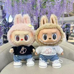 38cm布のぬいぐるみ服はLabubu公仔MOKOKOのために着ています。