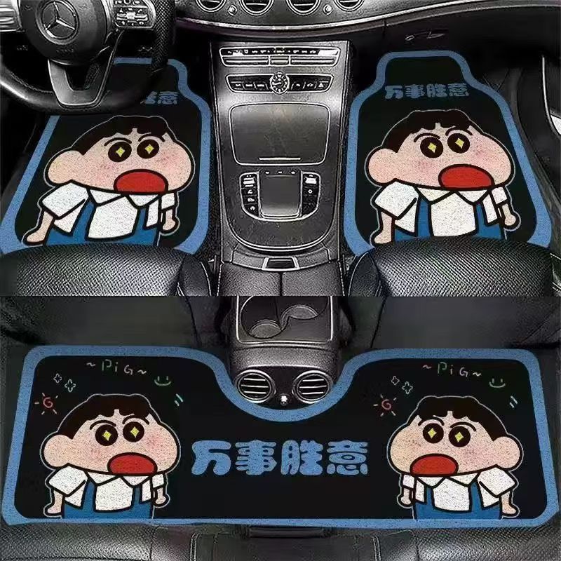 Cartoon silk loop universal floor mat, dirt-resistant, wear-resistant, easy to clean, can be cut to size, non-slip mat