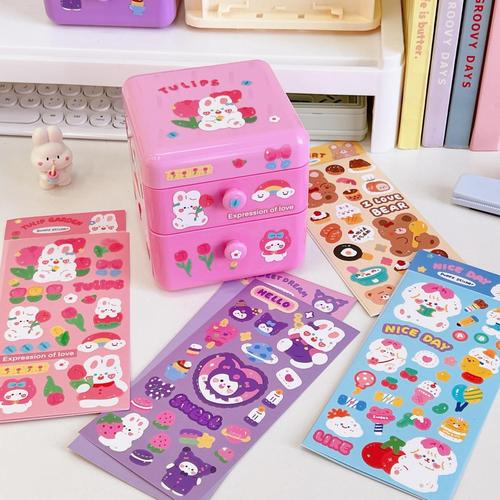 Tengyi Youpin original stickers ins style mobile phone case cute student Guka sticker female tulip photo decoration