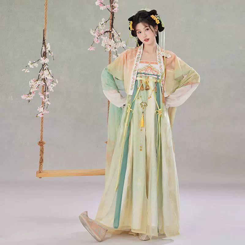 [Liu Shang Guiyan] Оригинальные женские элементы династии Хань длиной до груди в сказочном стиле в китайском стиле, весенне-летний стиль с вышивкой, улучшенные элементы Хань