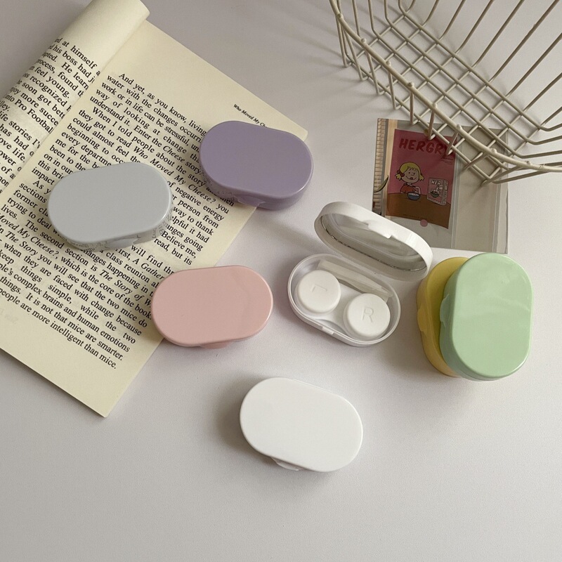 Cream Color Series with Mirror ~ ins Contact Lens Box Companion Care Box Contact Lens Box Portable B100 Simple Cream Color Series with Mirror ~ ins Contact Lens Box Companion Care Box Contact Lens Box Portable B100 Simple