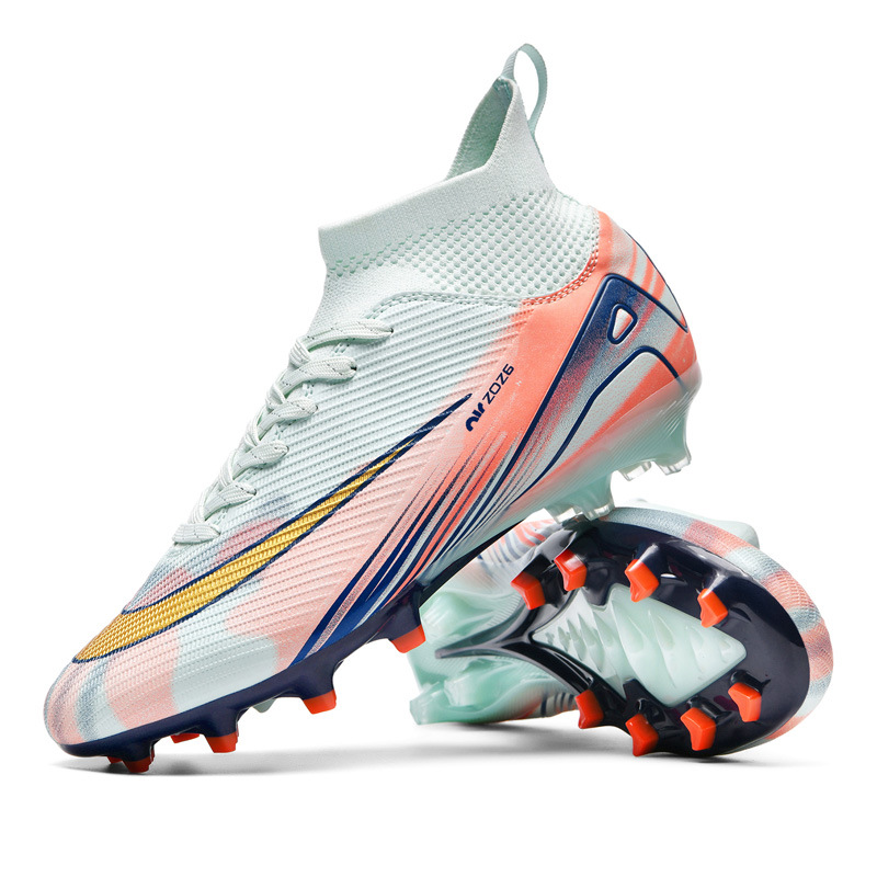 2025 nuevos zapatos de fútbol transfronterizos de clavos largos de alto nivel para hombres y mujeres jóvenes fábrica directa de zapatos de fútbol