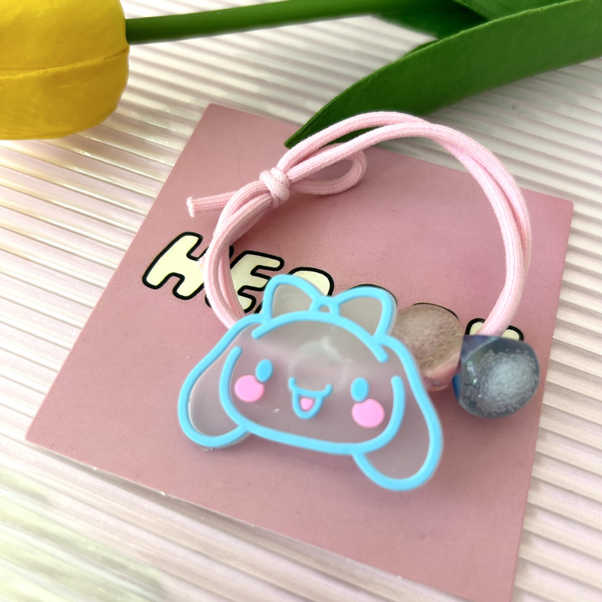 Sanliou cuerda para el cabello de niños lindos Kuromi dibujos animados tiras de goma de cola de caballo cuerda de cabello de alta elasticidad joyas para el cabello de niña