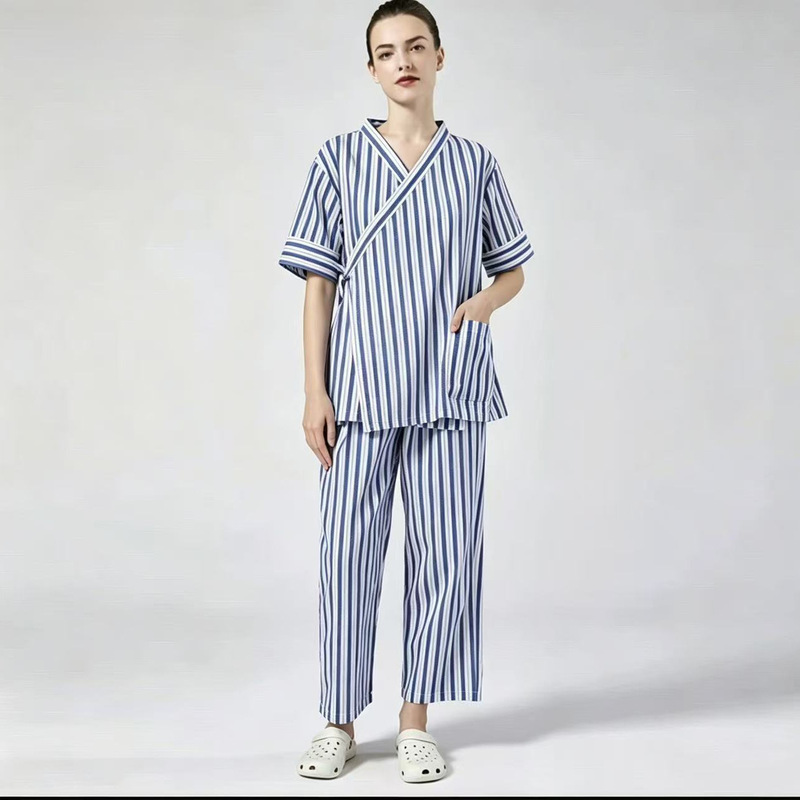 Patient clothing, long and short sleeves, unisex, separate sets for patient care, hospital wear, pajamas, plus sizes, work attire Patient clothing, long and short sleeves, unisex, separate sets for patient care, hospital wear, pajamas, plus sizes, work attire