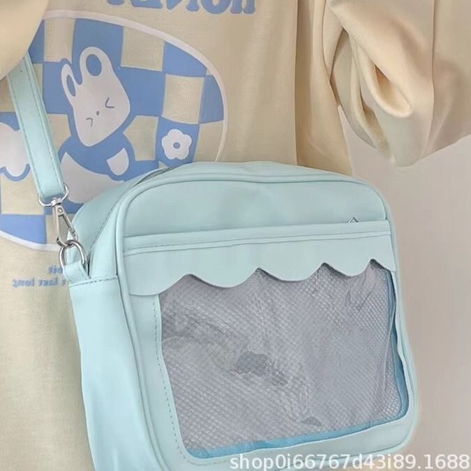 Small Food Pain Bag Cute All-Match Simple Japanese PU Second-Dimension Transparent Shoulder Crossbody Women's Bag Daily Soft Girl Bag Small Food Pain Bag Cute All-Match Simple Japanese PU Second-Dimension Transparent Shoulder Crossbody Women's Bag Daily Soft Girl Bag