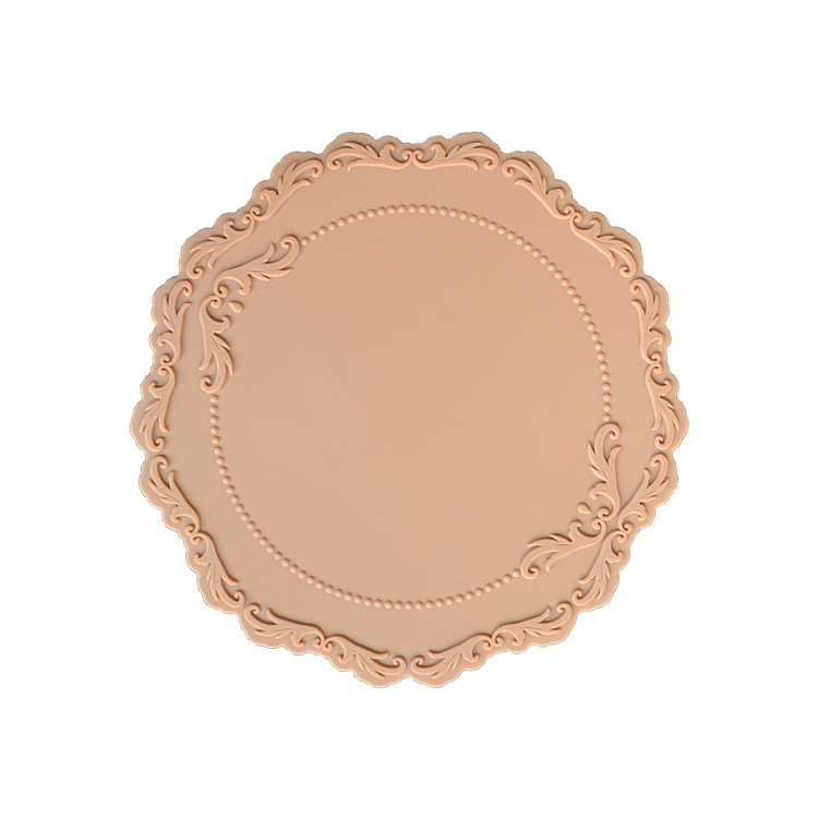 Estera de aislamiento resistente a altas temperaturas de silicona anti-escaldado estera de mesa hogar engrosada estera taza estera Tazón estera patrón en relieve mantel individual