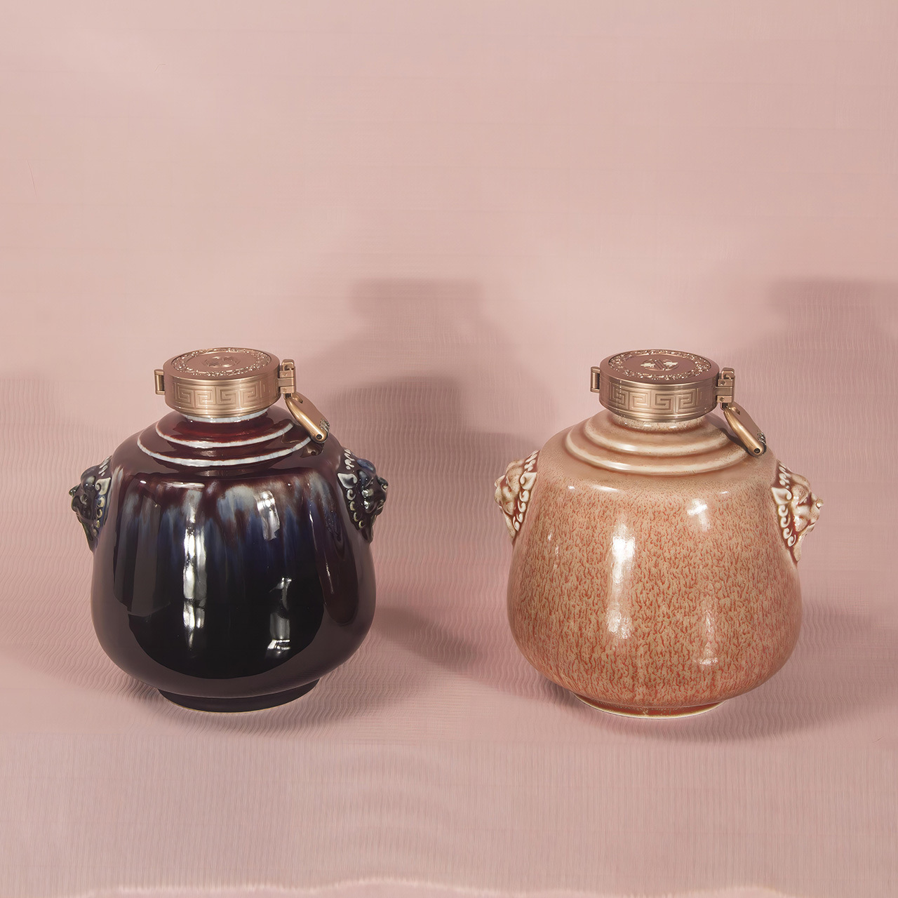 2.5L高温窑变釉陶瓷空酒坛5斤密封酒罐泡酒家用送礼中式复古酒瓶