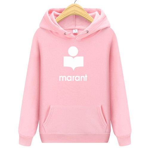 Spring and Autumn Men and Women Marant Fashion Alphabet Print Hooded Personal Casual Long Sleeve Sweatshirt 15 Colors