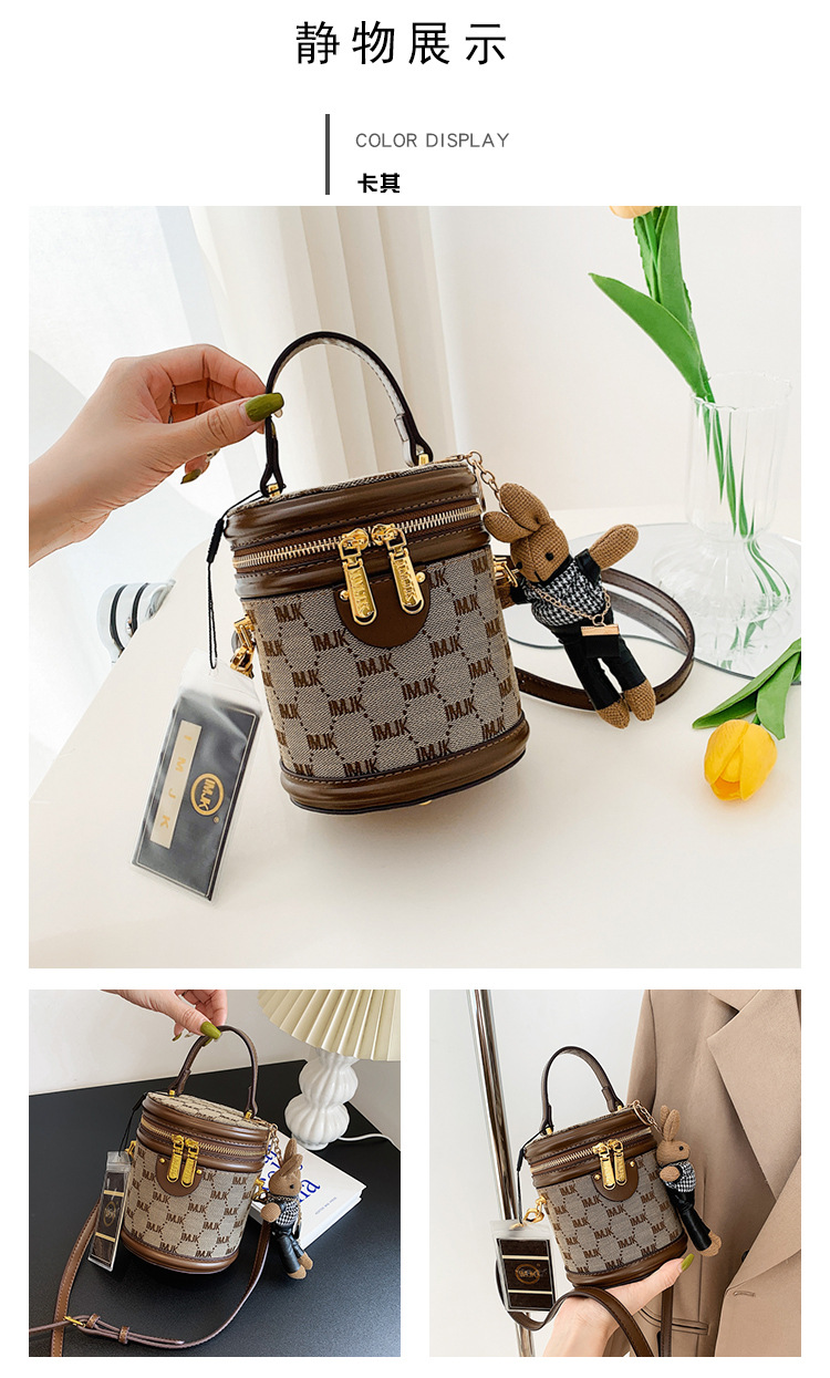This year's popular women's bag, 2022 Summer New Fashion Print Bucket Bag, Versatile Crossbody Shoulder Bag_voghion.com