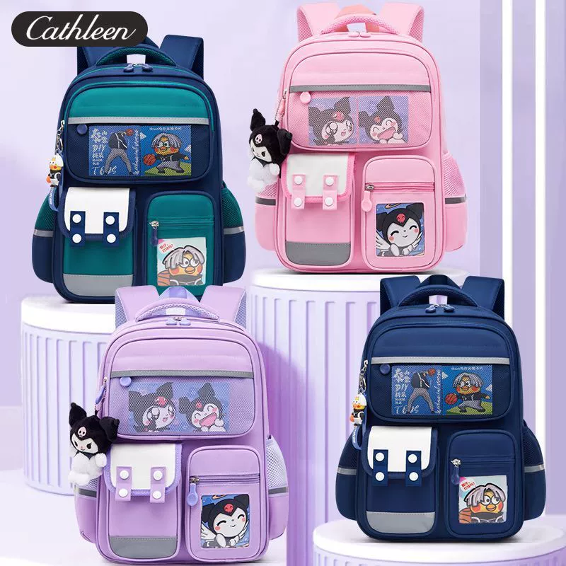 Capacious school bag, waterproof children's backpack, British style, 1-6 years