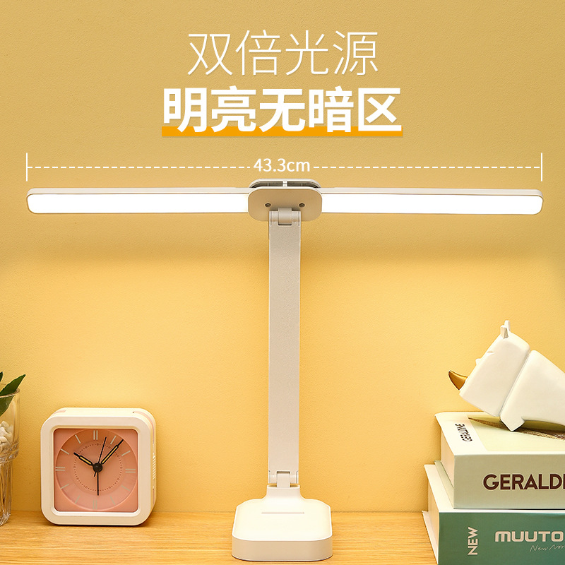 Facturación LED protección para los ojos titular de la pluma lámpara de escritorio estudiante Lámpara de lectura aprendizaje especial dormitorio carga lámpara de escritorio plegable