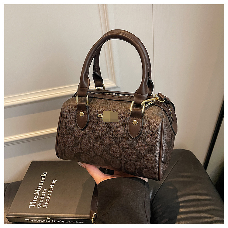 Bolso transfronterizo de Boston para mujer este año nuevo bolso de almohada impreso de alta gama bolso de mensajero de hombro simple urbano