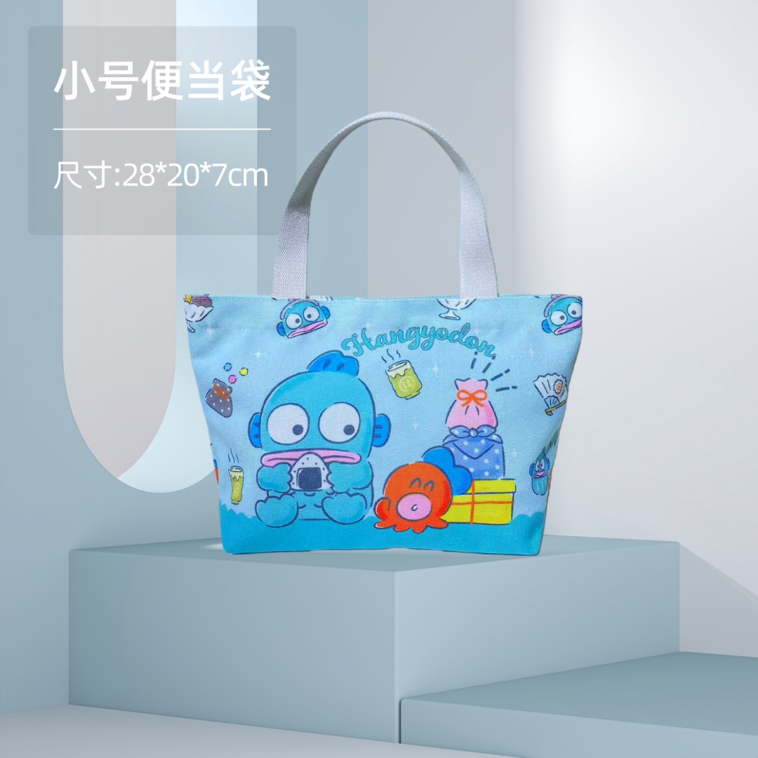 Bolsa de almuerzo pequeña, bolsa de lona, bolso de mano con dibujos animados de anime, bolsa de almacenamiento, bolso pequeño, regalo