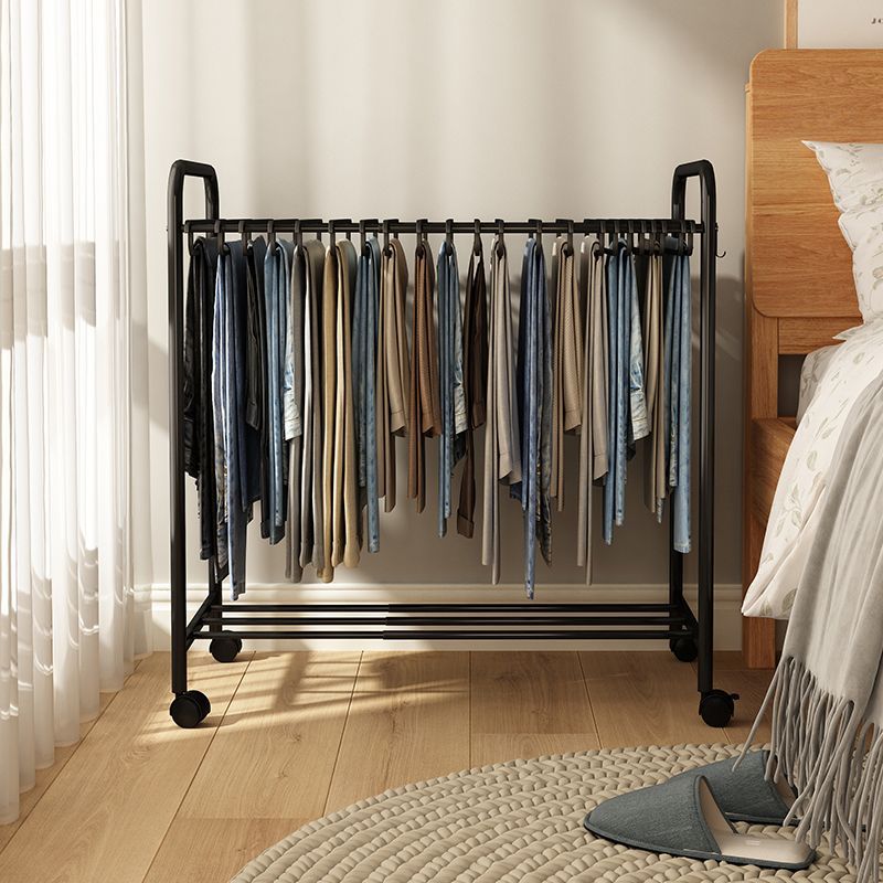 Estante de almacenamiento de pantalones tipo piso de gran capacidad doméstico con polea percha de carro percha de ropa balcón para secar percha de pantalones multifuncional