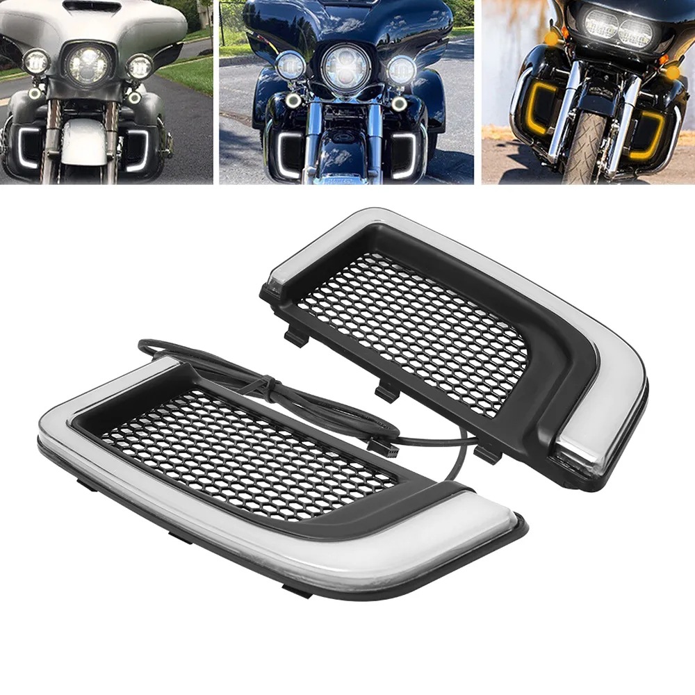 Harley Modified Led Leg Guard Decorative Turn Signal Suitable for Street Road King Highway Double Light Large Gliding Road