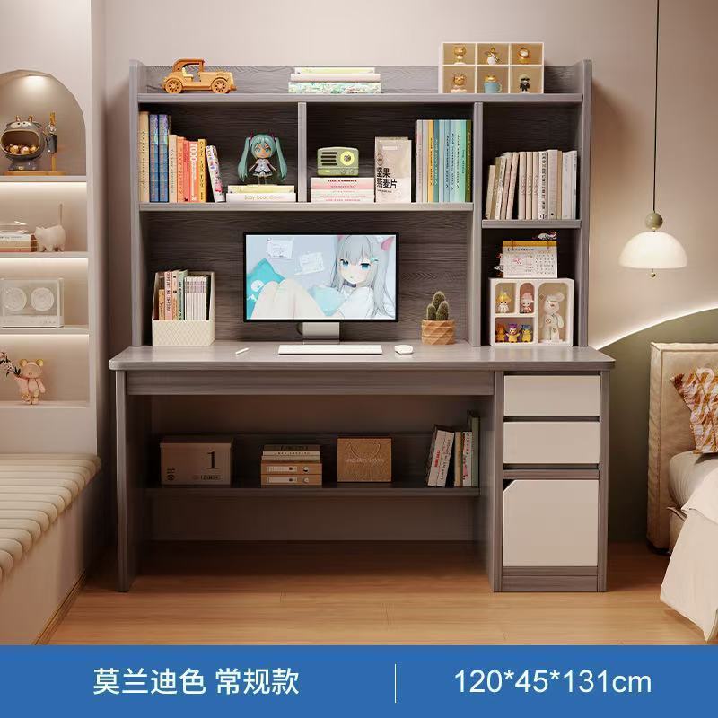 シンプルでモダンな本棚引き出し付きコンピュータデスク書斎寝室学生専用ライティングデスクデスク学生|undefined