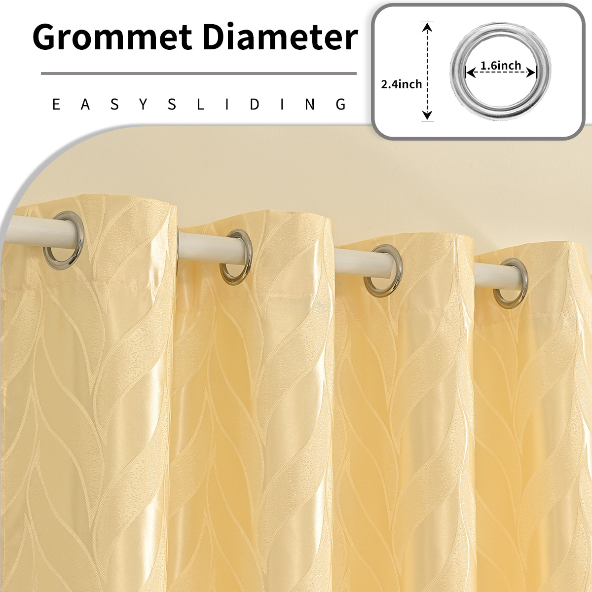 Nuevo tipo transfronterizo de seda brillante cortina de sombra de salón cortina de protección solar TEMU venta spot