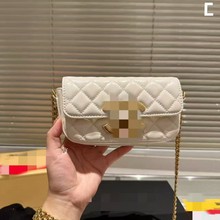 大牌小包包女包2025新款欧美时尚菱格链条单肩斜挎小方包handbag