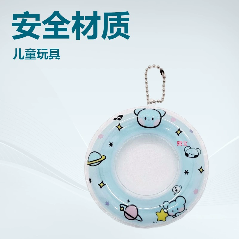 Производитель предлагает на заказ надувной круг для плавания в форме пончика из ПВХ, мини-версия, детская игрушка для ванны.